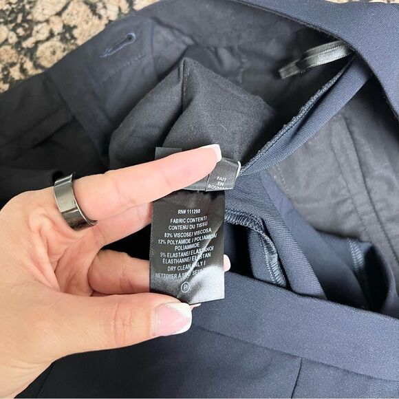 Derek Lam Drake Crop Trouser Viscose Blend Women's Pants Career Navy Size 14 - Picture 8 of 9